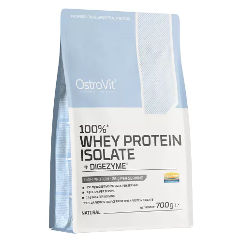OstroVit 100% Whey Protein Isolate + Digezyme 700g Unflavored (Ízesítetlen)