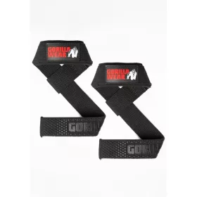   Gorilla Wear Padded Silicone Lifting Straps Black (Fekete) Párnázott Szilikonos Felhúzóheveder