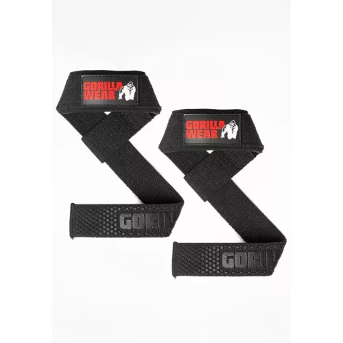Gorilla Wear Padded Silicone Lifting Straps Black (Fekete) Párnázott Szilikonos Felhúzóheveder