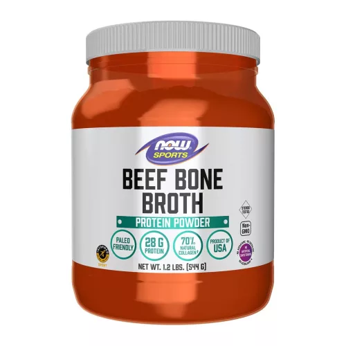 Now Foods Beef Bone Broth Powder 544g Unflavored (Ízesítetlen)