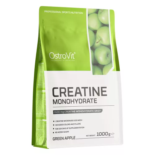 OstroVit Creatine Monohydrate 1000g Green Apple (Zöldalma)