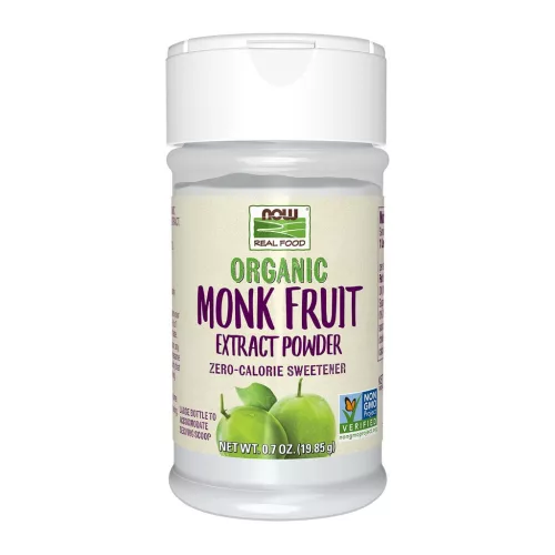 Now Foods Real Food® Organic Monk Fruit Extract Powder Zero Calorie Sweetener 19,85 g