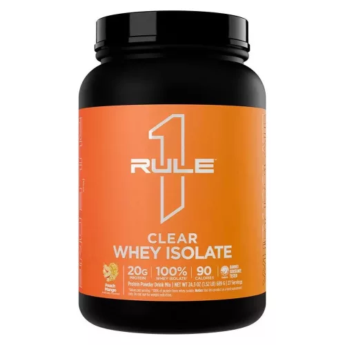 Rule1 Clear Whey Isolate 689g Peach Mango (Barack Mangó)