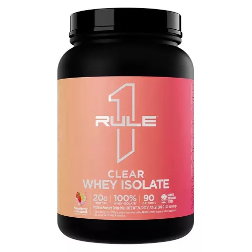 Rule1 Clear Whey Isolate 689g Strawberry Lemonade (Eper Limonádé)