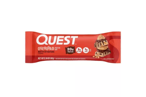 Quest Nutrition Overload Protein Bar 62g Nutty by Nature (Mogyoró)