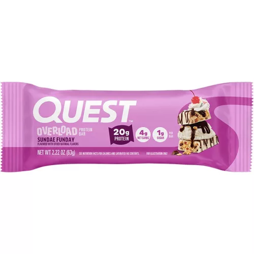 Quest Nutrition Overload Protein Bar 58g Sundae Funday (Süti)
