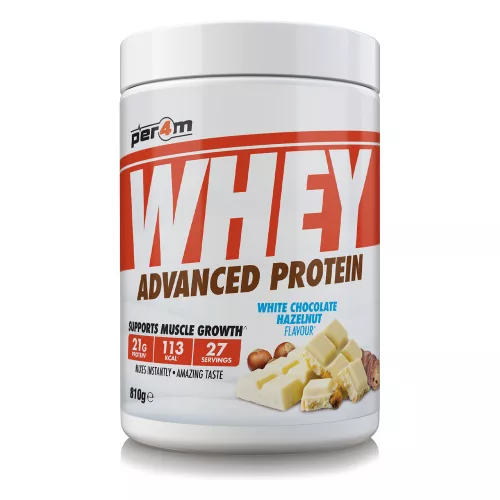 PER4M Nutrition Whey Advanced Protein 900g White Chocolate Hazelnut (Fehércsokoládé Mogyoró)