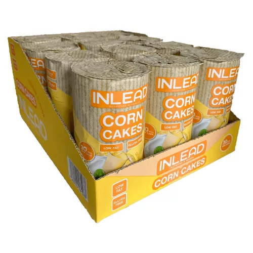 Inlead Nutrition Karton Corn Cakes 12x120g Cheddar (Cheddar Sajt)