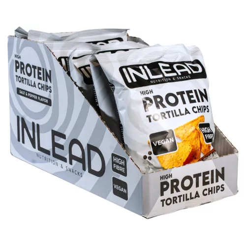 Inlead Nutrition Karton High Protein Tortilla Chips 6x50g Salt & Pepper (Só Bors)