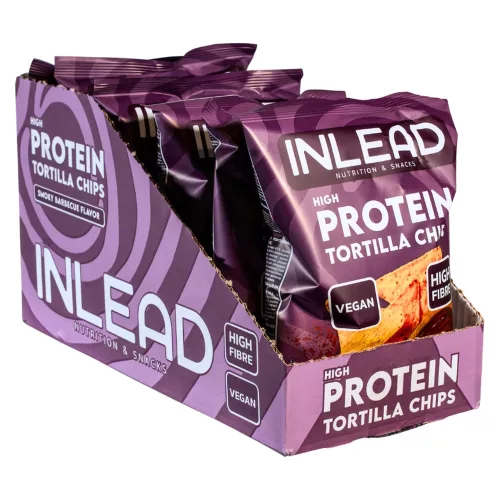 Inlead Nutrition Karton High Protein Tortilla Chips 6x50g Smoky Barbecue (Füstös Barbecue)