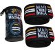 MadMax Elastic Knee Wraps Black/Stripes (Fekete/Csíkos) (Térd Bandázs)