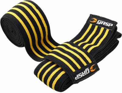 Gasp Knee Wraps (Térd Bandázs) Black/Flame (Fekete/Csíkos)