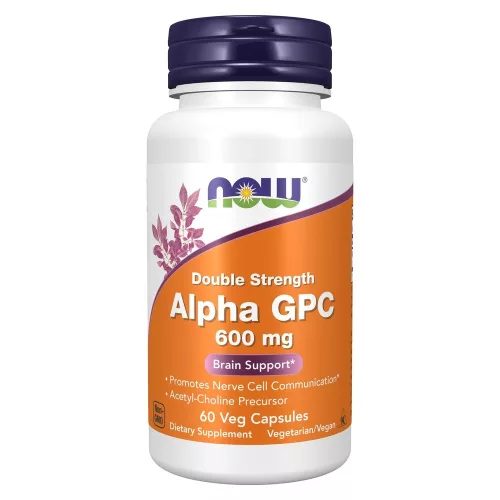 Now Foods Alpha GPC Double Strength 600mg 60 Veg Capsules 60 Kapszula