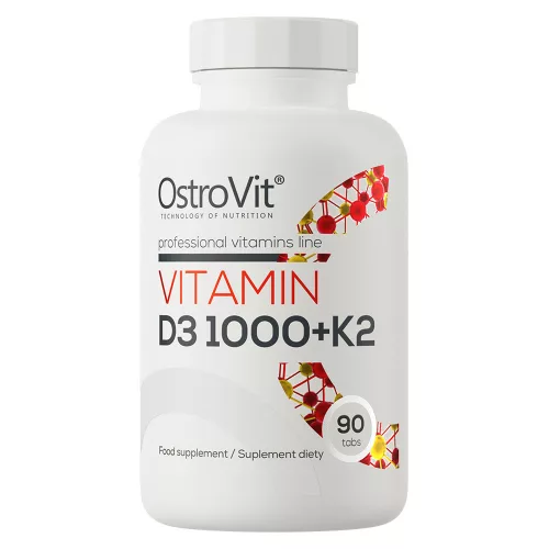 OstroVit Vitamin D3 1000 IU + K2 90 Tablets 90 Tabletta