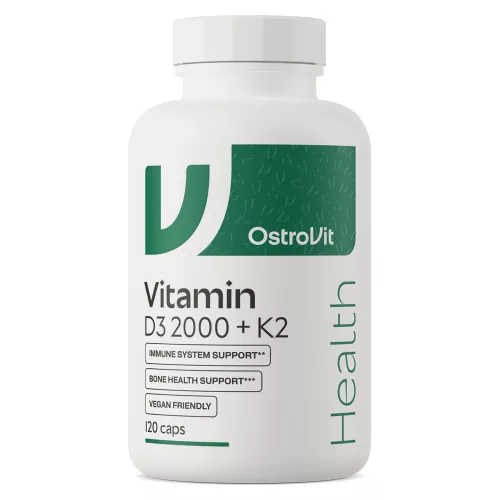 OstroVit Vitamin D3 2000 IU + K2 VEGE 120 Capsules 120 Kapszula