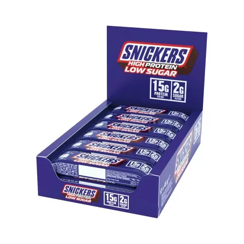 S&M Karton HiProtein Bar 12x45g SNICKERS LOW SUGAR MILK CHOCO (Tejcsokoládé)