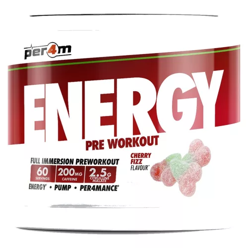 PER4M Nutrition Energy Pre-Workout 390g Cherry Fizz (Cseresznye)