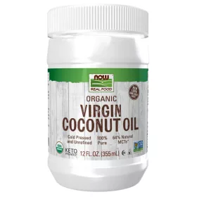 Now Foods Virgin Coconut Oil Organic 12fl oz 355 ml