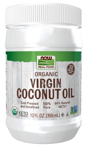 Now Foods Virgin Coconut Oil Organic 12fl oz 355 ml