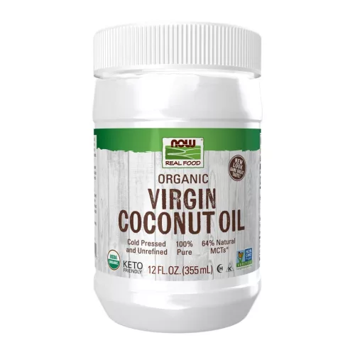 Now Foods Virgin Coconut Oil Organic 12fl oz 355 ml