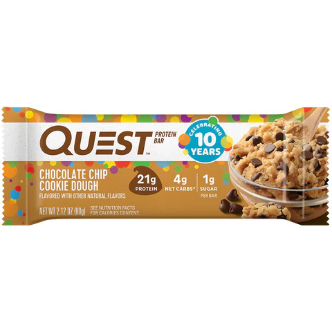 Quest Nutrition Quest Bar 60g Chocolate Chip Cookie Dough (Csokoládé Darabkás Süti)