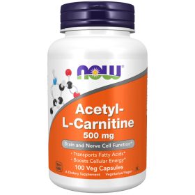   Now Foods Acetyl-L-Carnitine 500mg 50 Veg Capsules 50 Kapszula