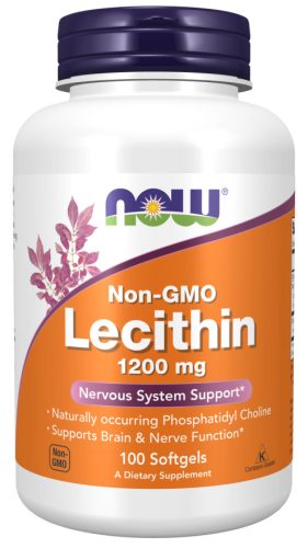 Now Foods Lecithin 1200mg Non-GMO 100 Softgels 100 Gélkapszula