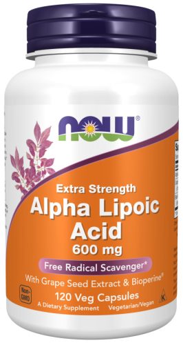 Now Foods Alpha Lipoic Acid 600mg Extra Strength 120 Veg Capules 120 Kapszula