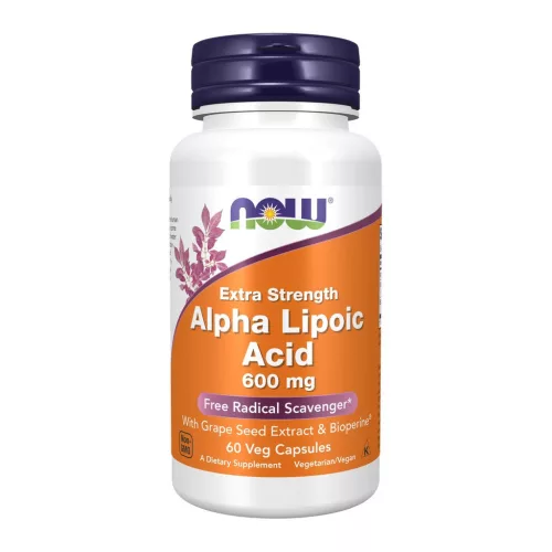Now Foods Alpha Lipoic Acid 600mg Extra Strength 120 Veg Capules 120 Kapszula