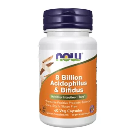 Now Foods 8 Billion Acidophilus & Bifidus 60 Veg Capsules 60 Kapszula