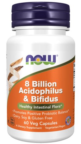 Now Foods 8 Billion Acidophilus & Bifidus 60 Veg Capsules 60 Kapszula