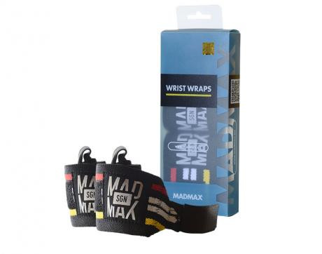 MadMax Elastic Wrist Wraps (Csukló Bandázs) Black Stripes (Fekete Csíkos)