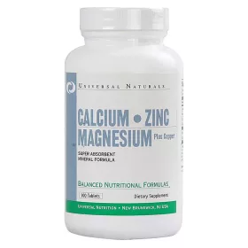 Universal Nutrition Calcium Zinc Magnesium plus Copper 100 Tablets 100 Tabletta