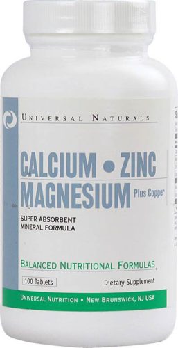 Universal Nutrition Calcium Zinc Magnesium plus Copper 100 Tablets 100 Tabletta