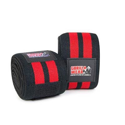 Gorilla Wear Knee Wraps 250cm/98inch Black/Red (Fekete/Piros) Térdbandázs