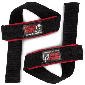 Gorilla Wear Padded Lifting Straps Black/Red (Fekete/Piros) Párnázott Felhúzóheveder