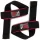Gorilla Wear Padded Lifting Straps Black/Red (Fekete/Piros) Párnázott Felhúzóheveder