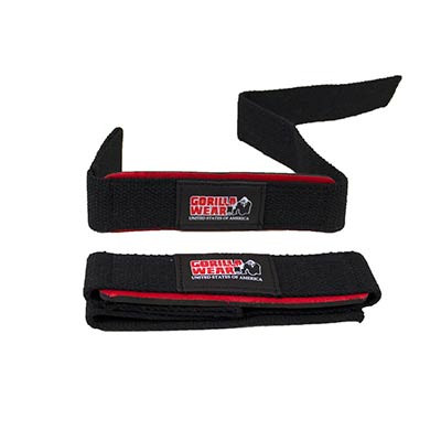 Gorilla Wear Padded Lifting Straps Black/Red (Fekete/Piros) Párnázott Felhúzóheveder