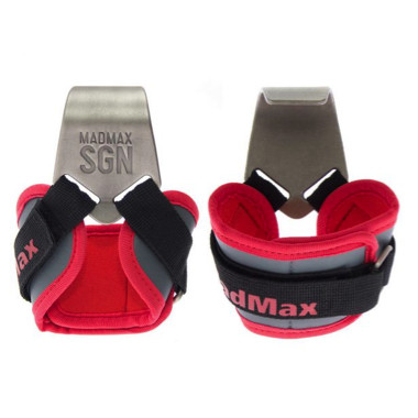 MadMax Kampó Lat Hooks Grey/Red (Szürke/Piros) Tenyér Felé Forduló