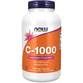   Now Foods C-1000 With 100mg Of Bioflavonoids 250 Veg Capsules 250 Kapszula