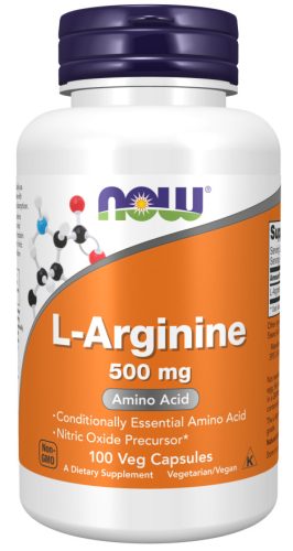 Now Foods L-Arginine 500mg 100 Veg Capsules 100 Kapszula