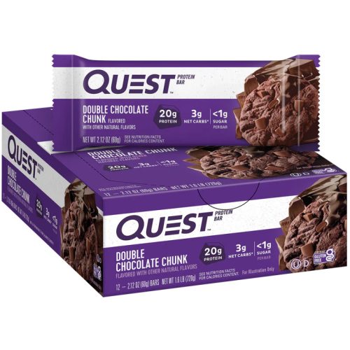Quest Nutrition Karton Quest Bar 12x60g Double Chocolate Chunk (Csokoládé) EXP.:2026/05/21