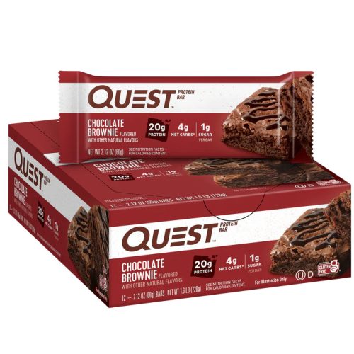 Quest Nutrition Karton Quest Bar 12x60g Chocolate Brownie (Csokoládé Brownie) EXP.:2026/03/13