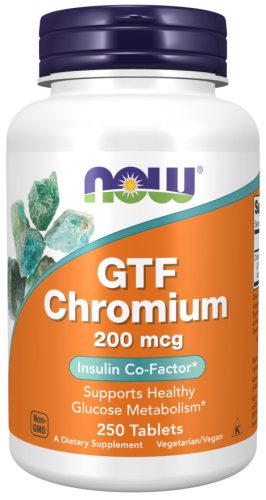 Now Foods GTF Chromium 200mcg 250 Tablets 250 Tabletta
