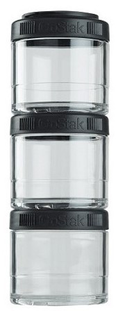 Blender Bottle Go Stak 3x100ml Black (Fekete) 3 Részes Tároló Szett