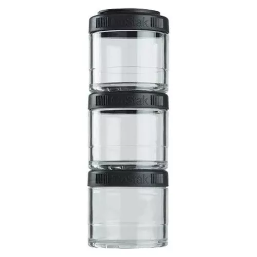 Blender Bottle Go Stak 3x100ml Black (Fekete) 3 Részes Tároló Szett