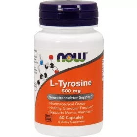 Now Foods L-Tyrosine 500mg 60 Capsules 60 Kapszula