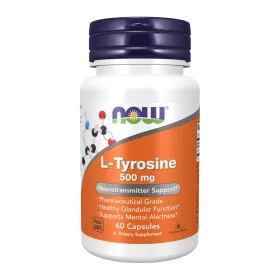 Now Foods L-Tyrosine 500mg 60 Capsules 60 Kapszula