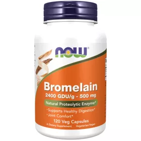   Now Foods Bromelain 2400 GDU/g 500mg 120 Veg Capsules 120 Kapszula