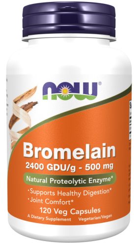 Now Foods Bromelain 2400 GDU/g 500mg 120 Veg Capsules 120 Kapszula